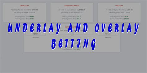 underlay matched betting|Overlaying & Underlaying bets and when to do it.